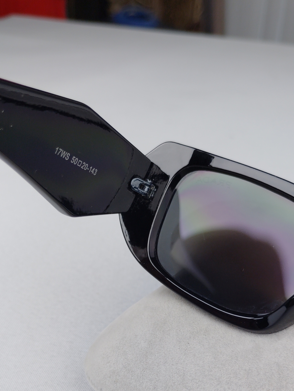 Prada Black Rectangular Women’s Sunglasses - Classic UV Protection - Picture 10 of 15